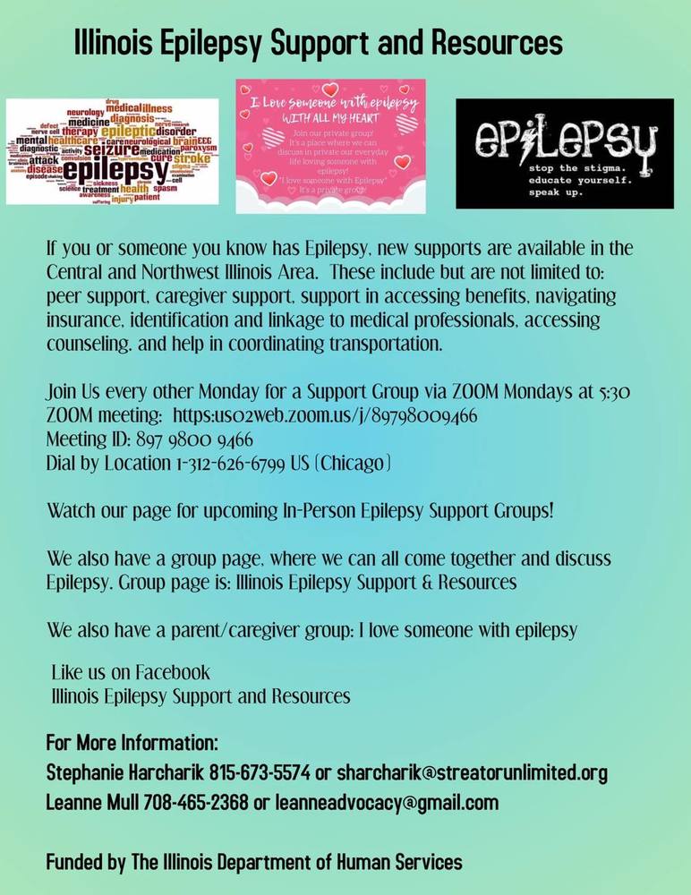 Blue and Purple Epilepsy Group Flyer 